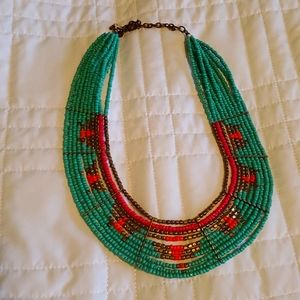 Beaded statement necklace